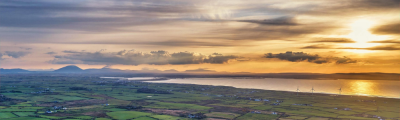 A coastal sun rise landscape