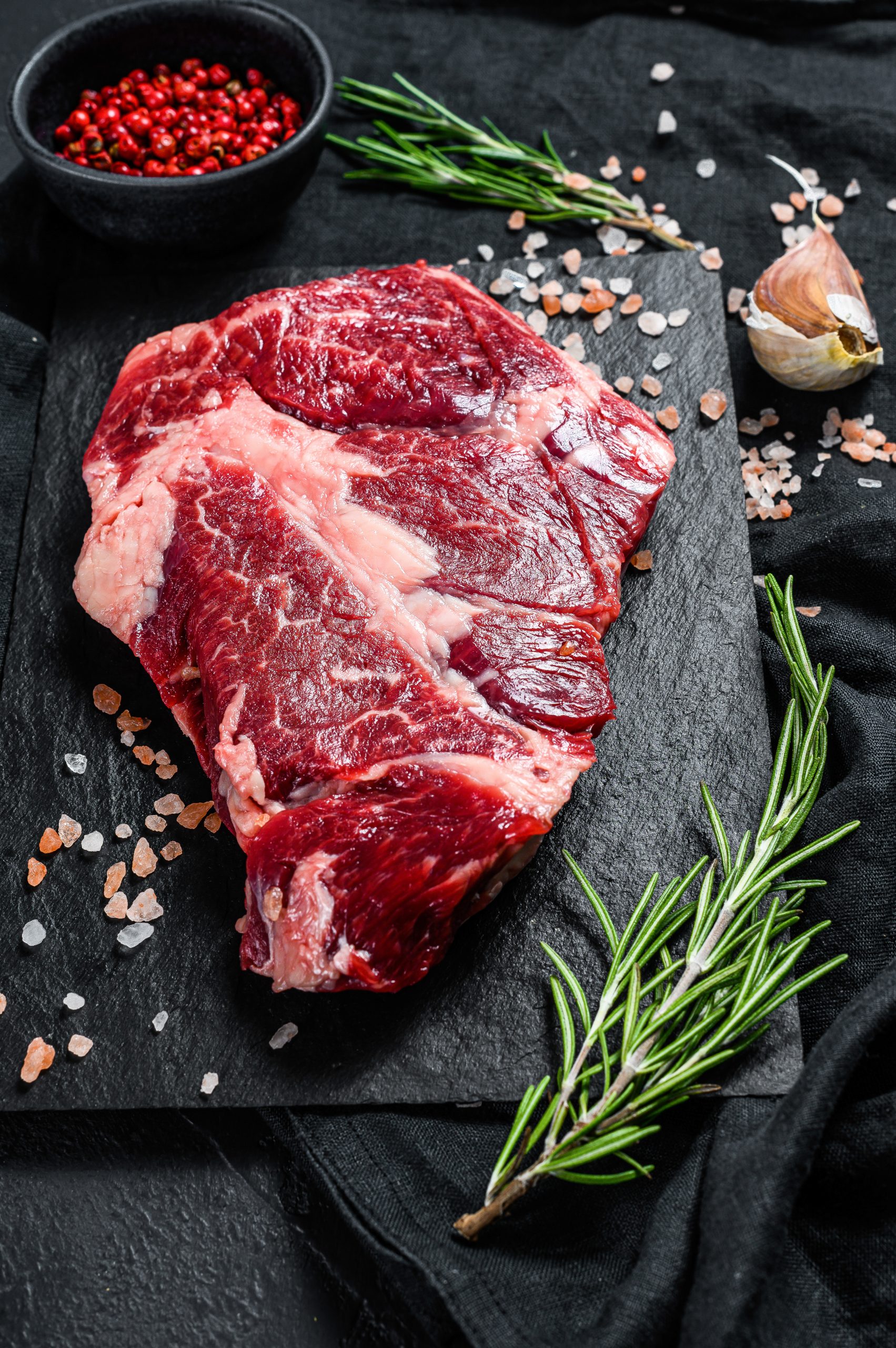 raw steak